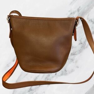 COACH Rare Retired Duffle Bucket Crossbody Shoulder Bag Calf Leather 34407